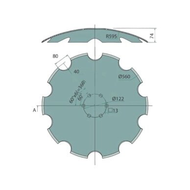 Diskas žemės dirbimo 560x4 mm 1 Diskas žemės dirbimo 560x4 mm 1