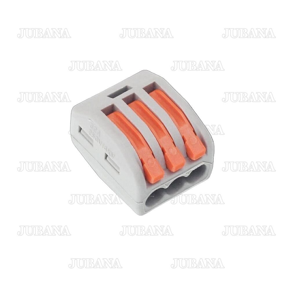 Elektrinės greito sujungimo jungtys, 3 įvadai iki 2.5 mm (10 vnt.) Elektrinės greito sujungimo jungtys, 3 įvadai iki 2.5 mm (10 vnt.)