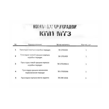Greičių dėžės tarpinių komplektas RMK 3619 (paranitas)
