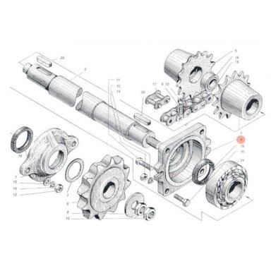 Bearing seat for PRT-10 conveyor (shaker)