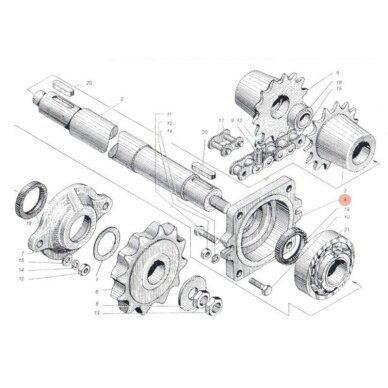 Bearing seat for PRT-10 conveyor (shaker) 1 Bearing seat for PRT-10 conveyor (shaker) 1