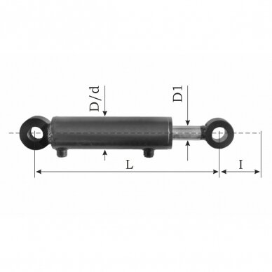 Hidrocilindras HC-125/110x56-280-680 (Astok) 1 Hidrocilindras HC-125/110x56-280-680 (Astok) 1