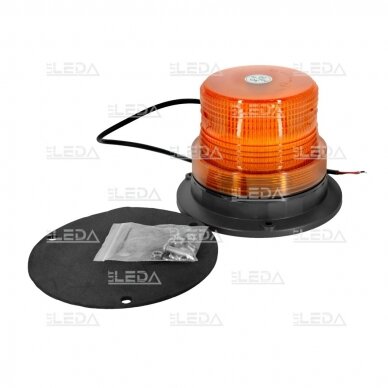 Įspėjamasis LED švyturėlis oranžinis prisukamas R10 10V-110V