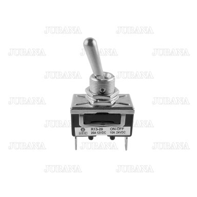 Switch 2 positions with locking 6 p. 250V 10A, 34x19 mm