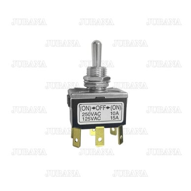Jungiklis 3 padėčių 29x16.2 mm su fiksacija 3 kontaktų 250V 10A