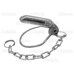 Forged linch pin with chain