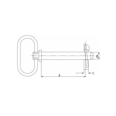 Hitch pin with linch pin & chain