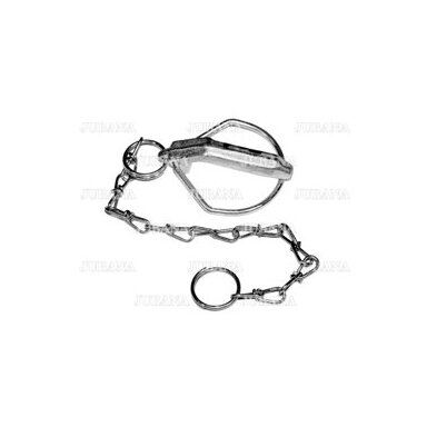 Forged linch pin with chain