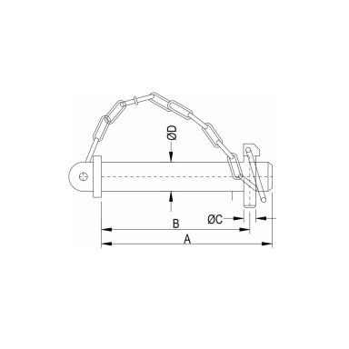 Top link pin with linch pin