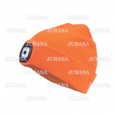 Kepurė oranžinės spalvos DEEL su šviestuvu