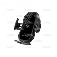 Wireless car phone holder, charger 15W; black