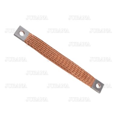 Cable mass 0.42 m braided copper 17 mm, 2 holes Ø8 mm