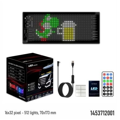 Flexible LED matrix display Devil Eyes, 17×7cm, 16×32px 1