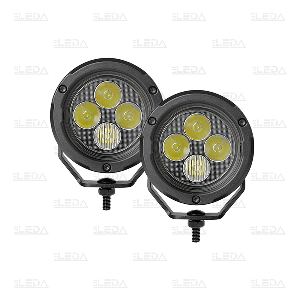 LED motorcycle work lights 40W, 4000lm, combined beam, 3.5" round, 2 pcs, ECE R10, R148, R149 3 LED motorcycle work lights 40W, 4000lm, combined beam, 3.5" round, 2 pcs, ECE R10, R148, R149 3