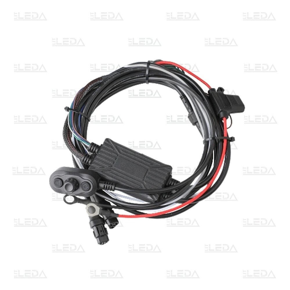 LED motorcycle work lights 60W, 5400lm, combo beam, 4.5" round, 2 pcs, ECE R10, R148, R149 5