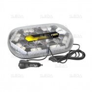 LED mini bar švyturėlis geltonas, 12/24V; magnetinis; 328x186x50mm; ECE R65, ECE R10