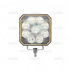 LED darbo žibintas 35W; 3800 lm; (9x5W plataus spindulio); apsauga nuo perkaitimo; ECE R10