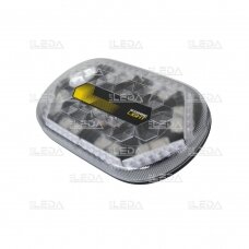 LED mini bar beacon yellow, 12/24V; magnetic; 328x186x50mm; ECE R65, ECE R10