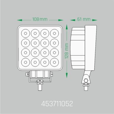 LED darbo žibintas 48W 3300lm plataus spindulio