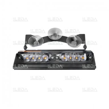 LED beacon is amber; 12/24V; Mounting of 3 suction cups on the glass; ECE R65, ECE R10 LED beacon is amber; 12/24V; Mounting of 3 suction cups on the glass; ECE R65, ECE R10