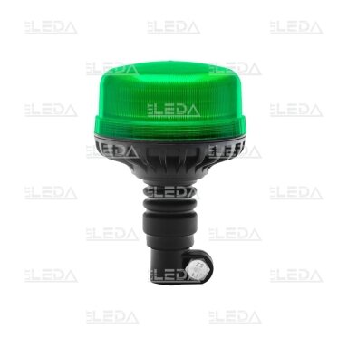 LED beacon green, with vibration-resistant holder, 12/24V LED beacon green, with vibration-resistant holder, 12/24V