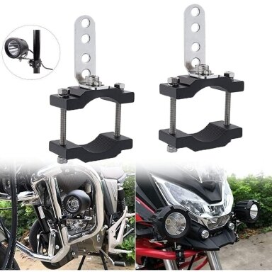 LED work light holder, flat, pipe clamp