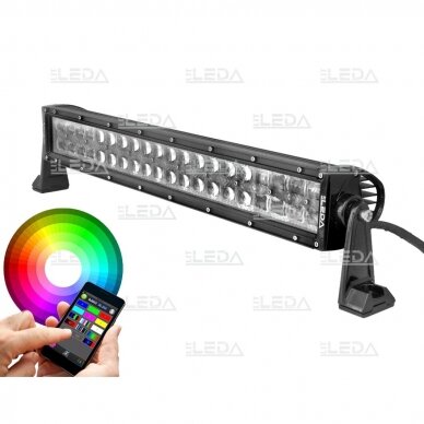 LED BAR RGB (įvairios spalvos) žibintas 120W, L=63cm