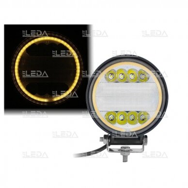 LED work light 30W (combo beam, round, with yellow angel eye) EMC
