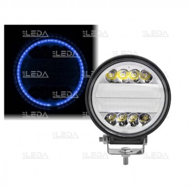 LED work light 30W (combo beam, round, with blue angel eye) EMC