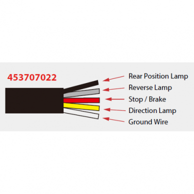LED tail light 12-24V; direction, stop, reverse light, reflector 7