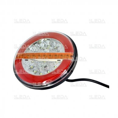 LED tail light 12-24V; Ø136mm, tail, dirrection indicator, reverse lamp