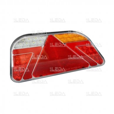LED tail light 12-24V; tail, direction indicator (right), brake, reverse, number plate, fog lamp and reflector
