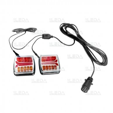 LED galinių žibintų komplektas 12-24V, (su laidais) 2