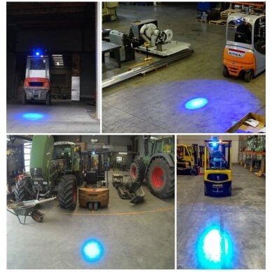 LED forklift light 10-80V, 10W, CREE; blue spot light 9