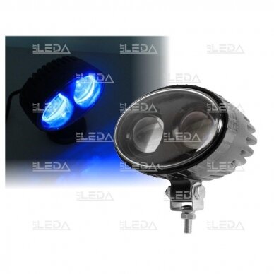 LED krautuvų žibintas 10-80V; mėlyno siauro spindulio 3