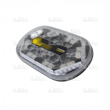 LED mini bar švyturėlis geltonas, 12/24V; magnetinis; 328x186x50mm; ECE R65, ECE R10