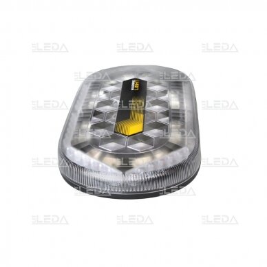 LED mini bar švyturėlis geltonas, 12/24V; magnetinis; 328x186x50mm; ECE R65, ECE R10 2