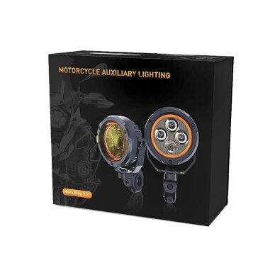 LED motorcycle work lights 40W, 4000lm, combined beam, 3.5" round, 2 pcs, ECE R10, R148, R149 13 LED motorcycle work lights 40W, 4000lm, combined beam, 3.5" round, 2 pcs, ECE R10, R148, R149 13