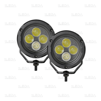 LED motorcycle work lights 40W, 4000lm, combined beam, 3.5" round, 2 pcs, ECE R10, R148, R149 3 LED motorcycle work lights 40W, 4000lm, combined beam, 3.5" round, 2 pcs, ECE R10, R148, R149 3