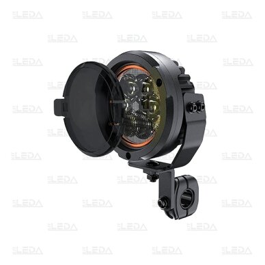 LED motorcycle work lights 60W, 5400lm, combo beam, 4.5" round, 2 pcs, ECE R10, R148, R149 8