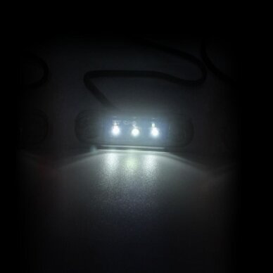 LED šoninis gabarito žibintas, 12-24V, baltas 5 LED šoninis gabarito žibintas, 12-24V, baltas 5