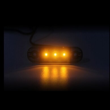 LED šoninis gabarito žibintas, 12-24V, oranžinis 5 LED šoninis gabarito žibintas, 12-24V, oranžinis 5