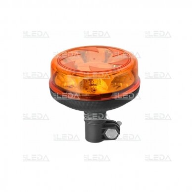 Sertifikuotas LED švyturėlis oranžinis tvirtinimas ant vamzdžio ECE R65, R10 2