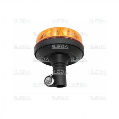 Sertifikuotas LED švyturėlis oranžinis tvirtinimas ant vamzdžio ECE R65, R10 3