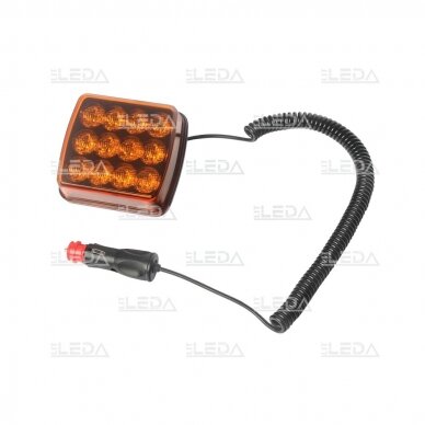 LED mini warning light, amber 12-24V