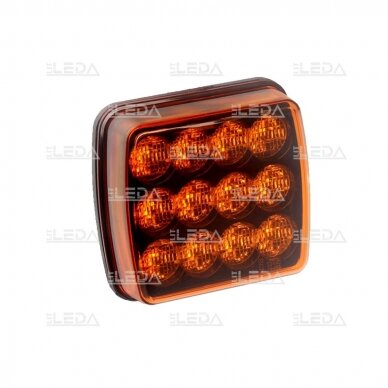 LED mini warning light, amber 12-24V 2