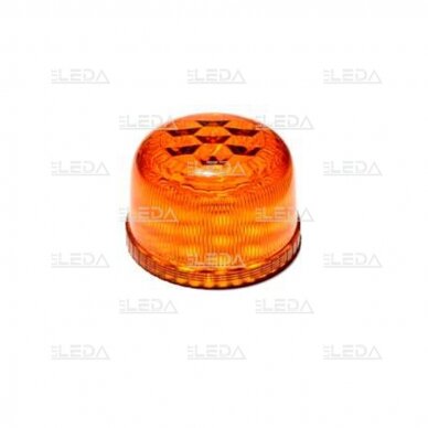LED švyturėlis oranžinis, 12/24V; su magnetu; deimantinio stiklo; ECE R65, ECE R10 6