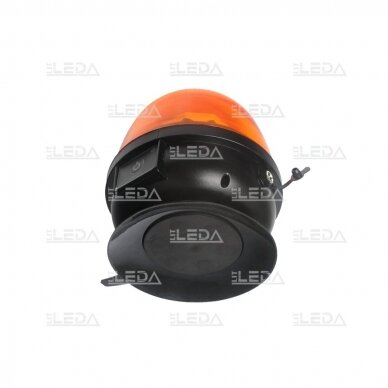 LED švyturėlis oranžinis, pakraunamas, magnetinis, su valdymo pulteliu; ECE R65, ECE R10 3