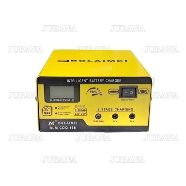 Microprocessor battery charger with LCD display, 15A, 12/24V