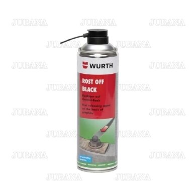 Minkštiklis rūdžių ROST OFF BLACK (purškiamas) 500 ml, WURTH Minkštiklis rūdžių ROST OFF BLACK (purškiamas) 500 ml, WURTH